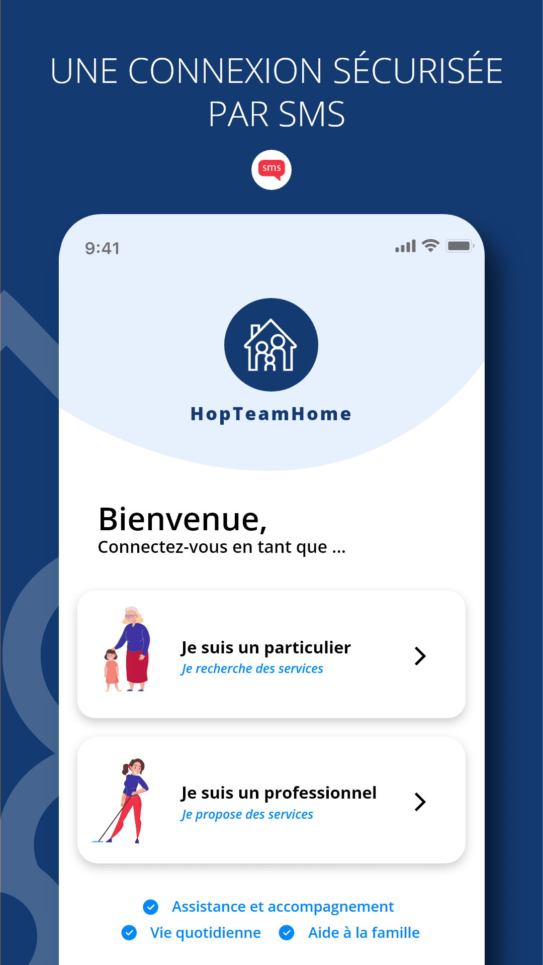application hopteamhome connexion